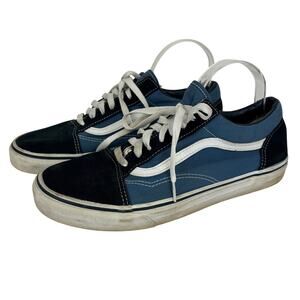 Vans Old Skool Skate Shoe Blue US Men 10.5 Women 12 canvas suede